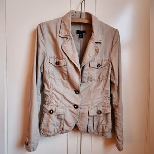 100% Cotton Cargo Jacket Fits size Small H&M size 8